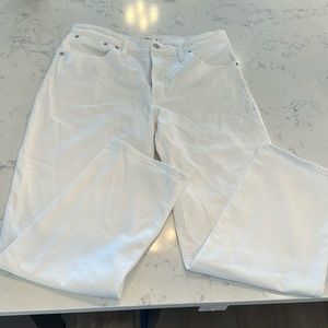 Madewell white mid rise vintage straight jean size 31